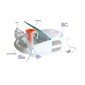 CE/ISO a approuvé le nébuliseur silencieux électrique médical portatif de compresseur de vente chaude (MT05116103)