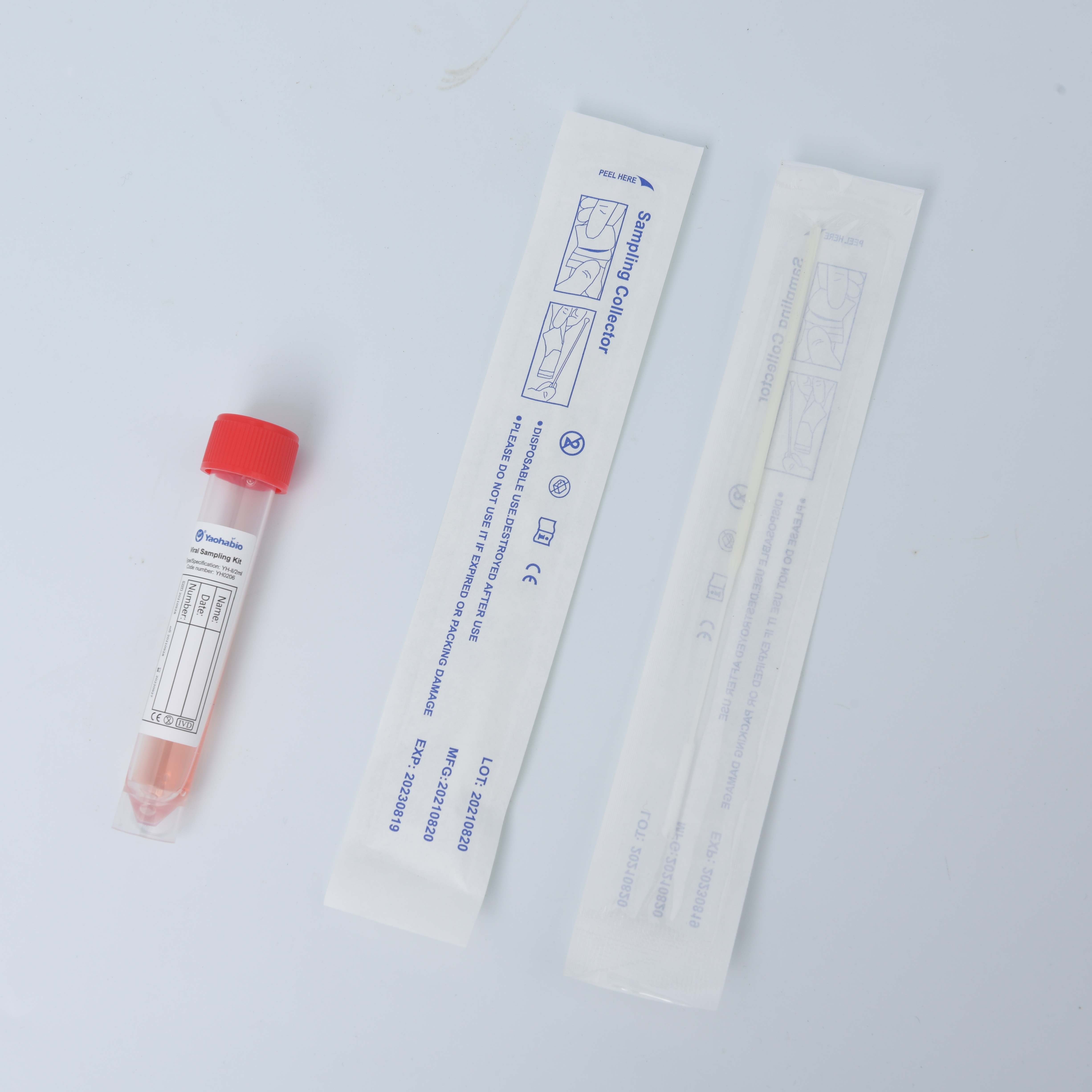 Kit d'échantillonnage viral d'extraction d'acide nucléique médical pour écouvillon de gorge