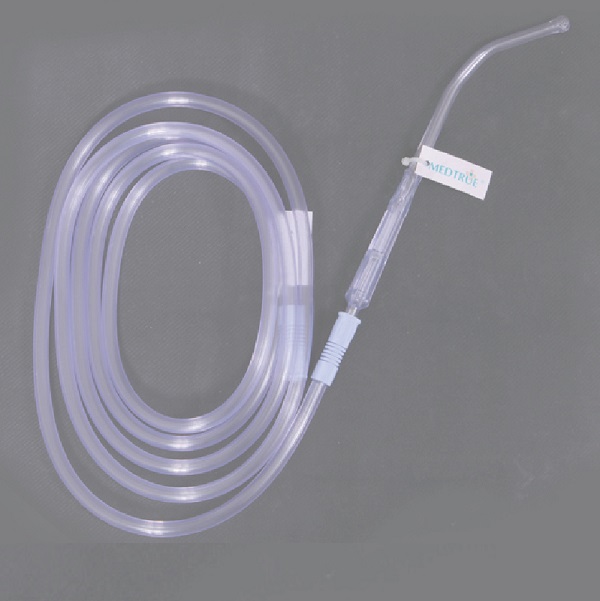 Tube de raccordement médical jetable approuvé CE/ISO avec poignée Yankauer (MT58036041)