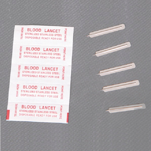 Lancette à sang jetable médicale approuvée CE/ISO, S. S (MT58053001)