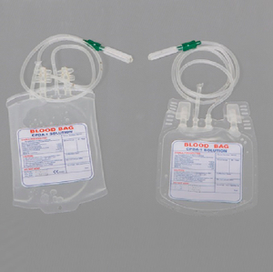 CPDA-1 approuvé CE/ISO, sac de sang extrudé par soufflage à double sac de 250 ml (MT58071003)